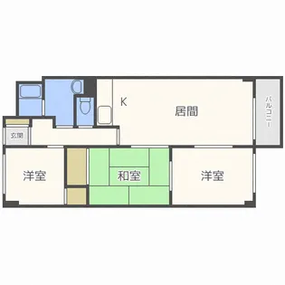 リバーハイム昇栄【4階】の間取り