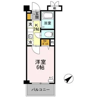 クレール加茂【3階】の間取り