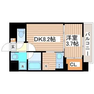 CUBE TERRACE【3階】の間取り