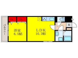 ハイダウェイホーム茨木【1階】の間取り