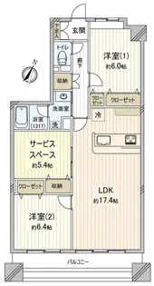 KANENARI和光【9階】の間取り