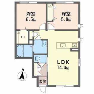 miflat N(ミフラット エヌ)【1階】の間取り