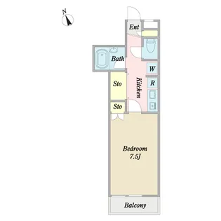 αNEXT高崎第7【1階】の間取り