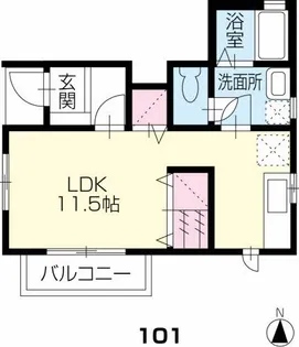 シャーメゾンらふ【1階】の間取り