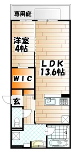 HABITAT YOSHINO【1階】の間取り