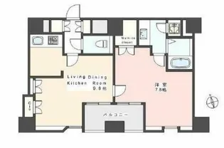 L-Flat新富町【6階】の間取り