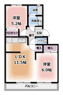 第2レヂデンスISHII【3階】の間取り