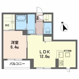 アルカディア泉中央【1階】の間取り