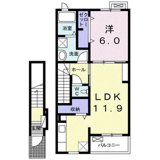 コンフォーティア並木 二番館【2階】の間取り