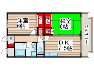 アデリア・ガ-デン【2階】の間取り