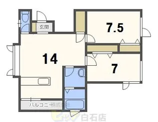 エリオ北郷【3階】の間取り