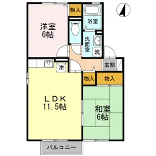 ペガサス B棟【2階】の間取り