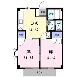 ラポール平山【1階】の間取り