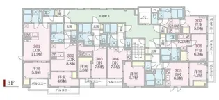 アローマ王子本町【3階】の間取り