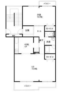 東鷲宮ニュータウン公園通り3-5【3階】の間取り