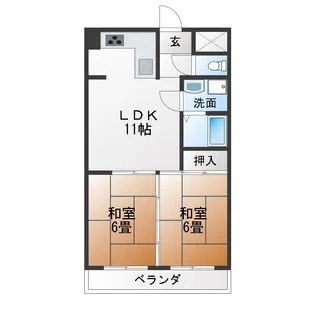 シーメイト原【2階】の間取り