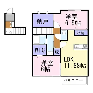 ラフィーネ古田【2階】の間取り