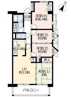 URパークサイド鎌ヶ谷【3階】の間取り