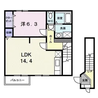 コーポフォレストB【2階】の間取り