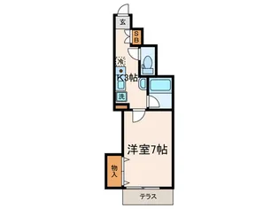 ユ-ケイハイム【1階】の間取り