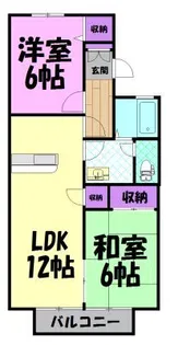 エクセラン佐藤 A【1階】の間取り