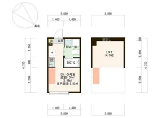 Dioscolaデザイナーズ IoT 100有 フリー 独洗【1階】の間取り