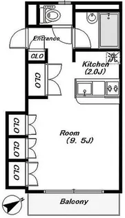 目黒ガーデンハウス【2階】の間取り