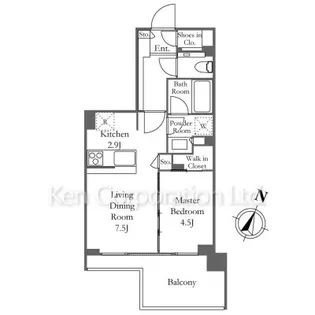 パークフラッツ渋谷神山町【5階】の間取り