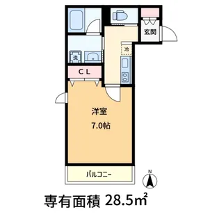 メゾン上中里【1階】の間取り