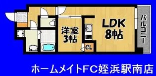 スリーアイランド今宿【3階】の間取り