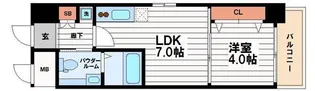 La CASA 玉造【3階】の間取り