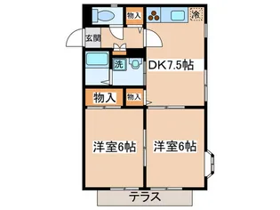 ソシエ高幡【1階】の間取り