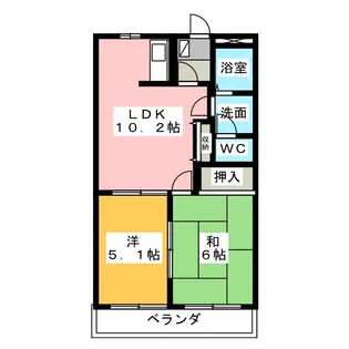 ピュアクリスタル雅【1階】の間取り