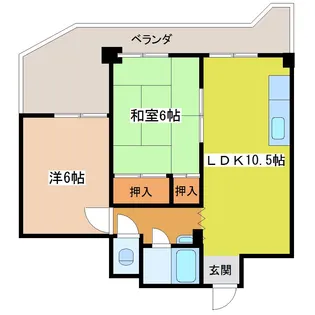 レジデンス ドゥ・ルウエスト【4階】の間取り