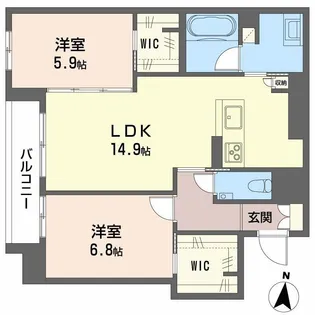 ザ・シグマ上杉【2階】の間取り