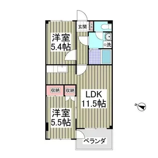 エトワールマンション【2階】の間取り