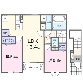 グランテージ佐原【2階】の間取り