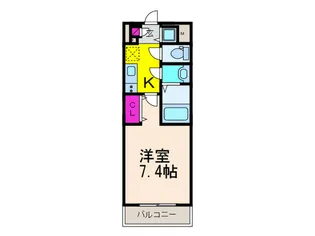 ウインズコート江坂東【4階】の間取り