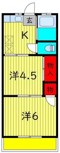山口コーポB棟【1階】の間取り