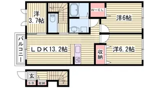シャーメゾン ル レーブ【2階】の間取り