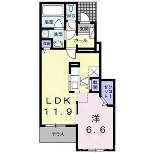 アジュール【1階】の間取り