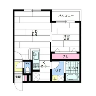 Leia麻生【2階】の間取り