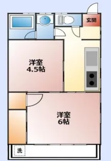 コーポサンライト【1階】の間取り