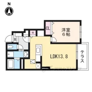 メゾンウールーズ【1階】の間取り
