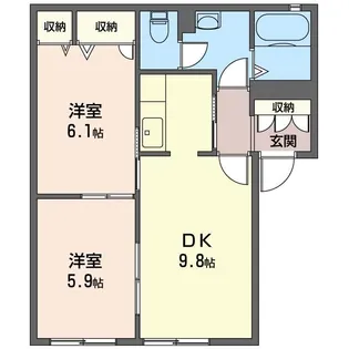 クレセール【2階】の間取り