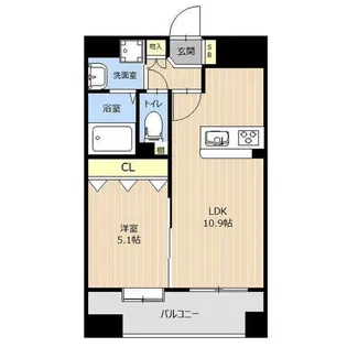 LIBTH新町【12階】の間取り