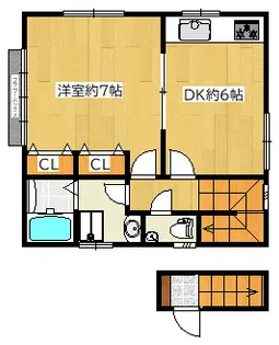 フローラルK【2階】の間取り