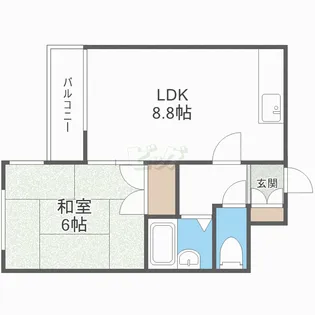 プレサント琴似1-3【3階】の間取り