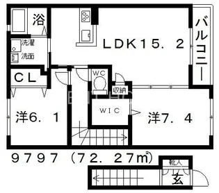 シャーメゾン エクラージュ【2階】の間取り