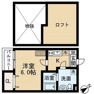 スマイルグラート吉塚【2階】の間取り